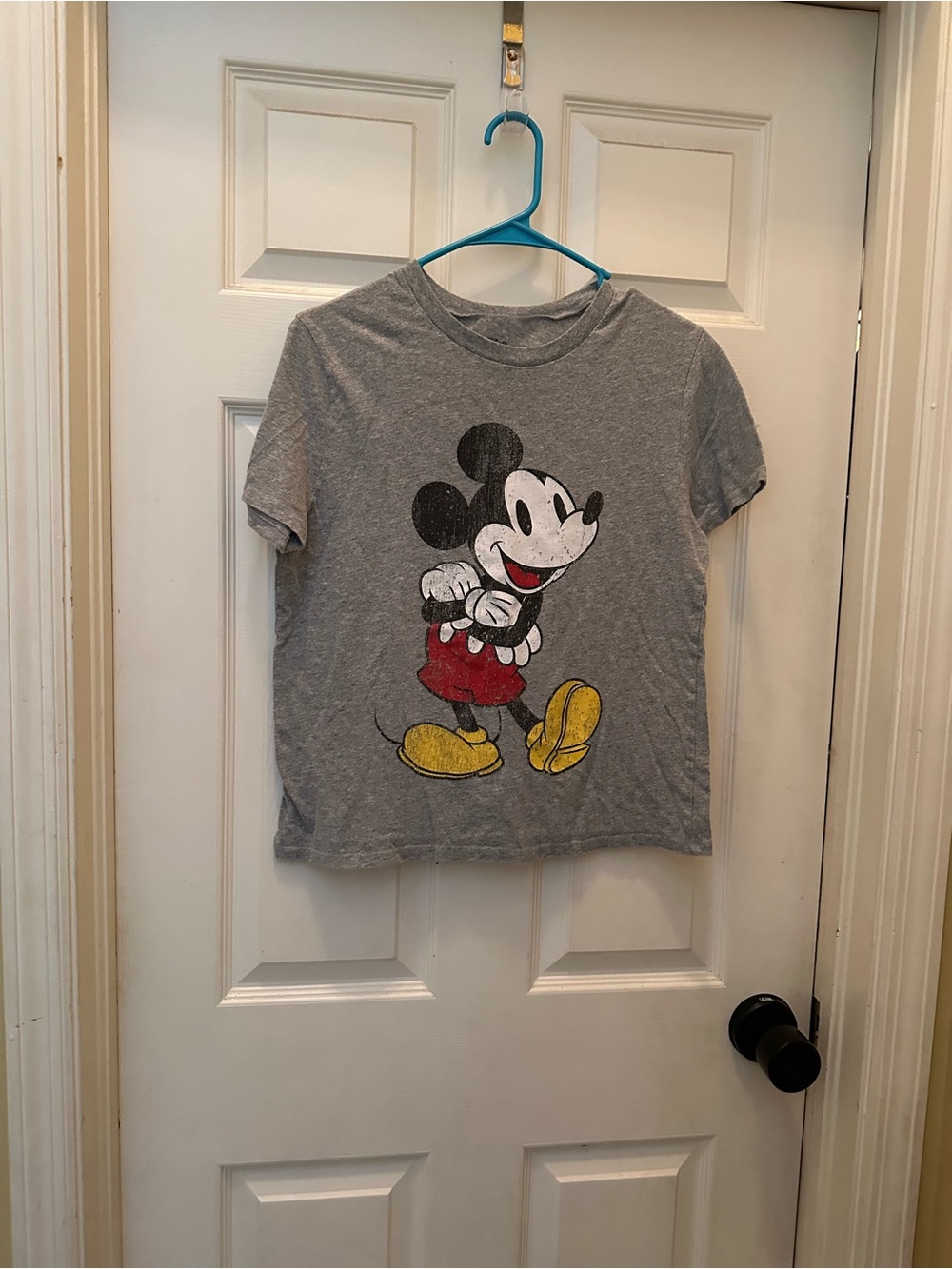 Women’s Gray Mickey Mouse Graphic Tee - Unbranded